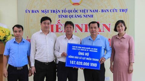 Quảng Ninh ủng hộ 12 tỷ đồng cho các tỉnh miền Trung, Tây Nguyên khắc phục thiệt hại mưa lũ