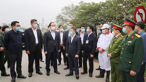 Chủ tịch HĐND TP Hà Nội Nguyễn Ngọc Tuấn kiểm tra công tác phòng, chống dịch Covid-19 tại huyện Mê Linh