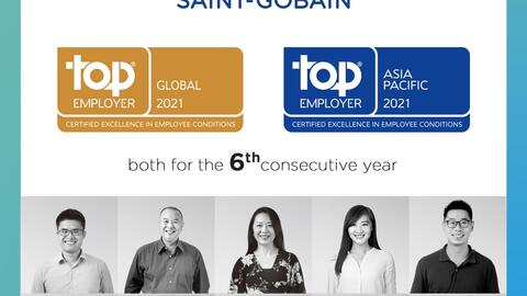Năm thứ sáu Saint-Gobain được vinh danh Giải thưởng “Global Top Employer - Nhà tuyển dụng hàng đầu thế giới”