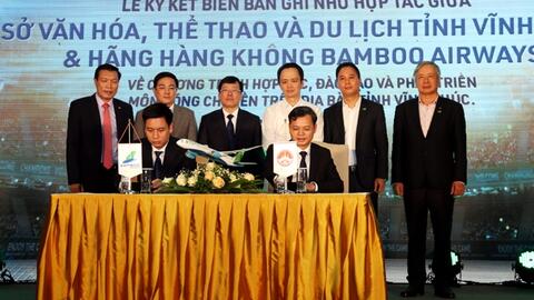 Vĩnh Phúc: Ký kết chương trình hợp tác đào tạo đội bóng chuyền nữ Bamboo Airways