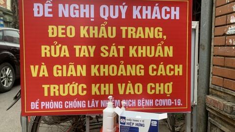 Vĩnh Phúc: Yêu cầu tất cả mọi người phải đeo khẩu trang khi vào chợ, cơ sở kinh doanh