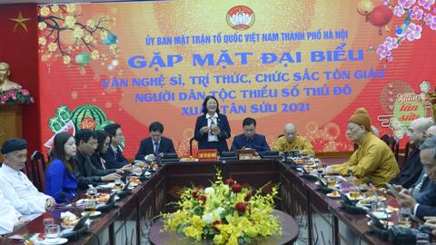MTTQ TP Hà Nội gặp mặt đại biểu văn nghệ sĩ, trí thức, chức sắc tôn giáo, người dân tộc thiểu số