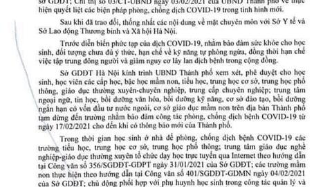 Sở GD&ĐT Hà Nội đề xuất cho học sinh học trực tuyến sau Tết