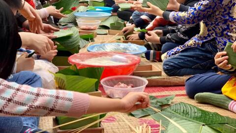 “Lễ hội bánh chưng” chào Xuân Tân Sửu 2021 của cô trò Tiểu học Đại Yên
