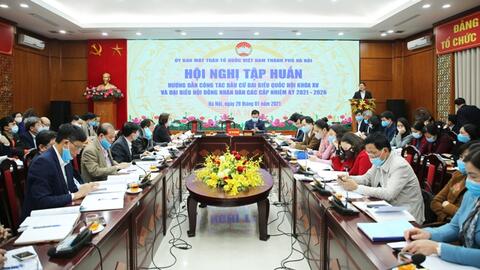 Tập huấn hướng dẫn công tác bầu cử ĐBQH khóa XV và đại biểu HĐND các cấp