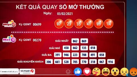 Kết quả xổ số Vietlott ngày 3/2: Tìm vận may trúng lớn