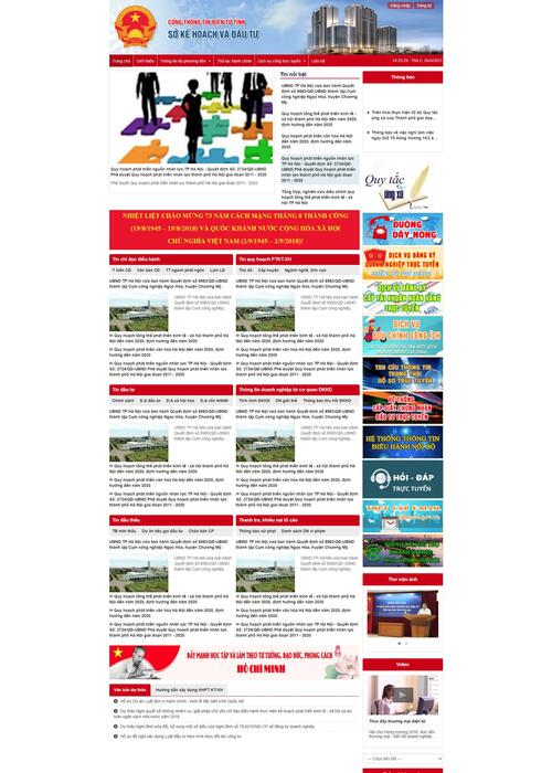 Làm website nhà nước 35 (Sở kế hoạch và đầu tư)