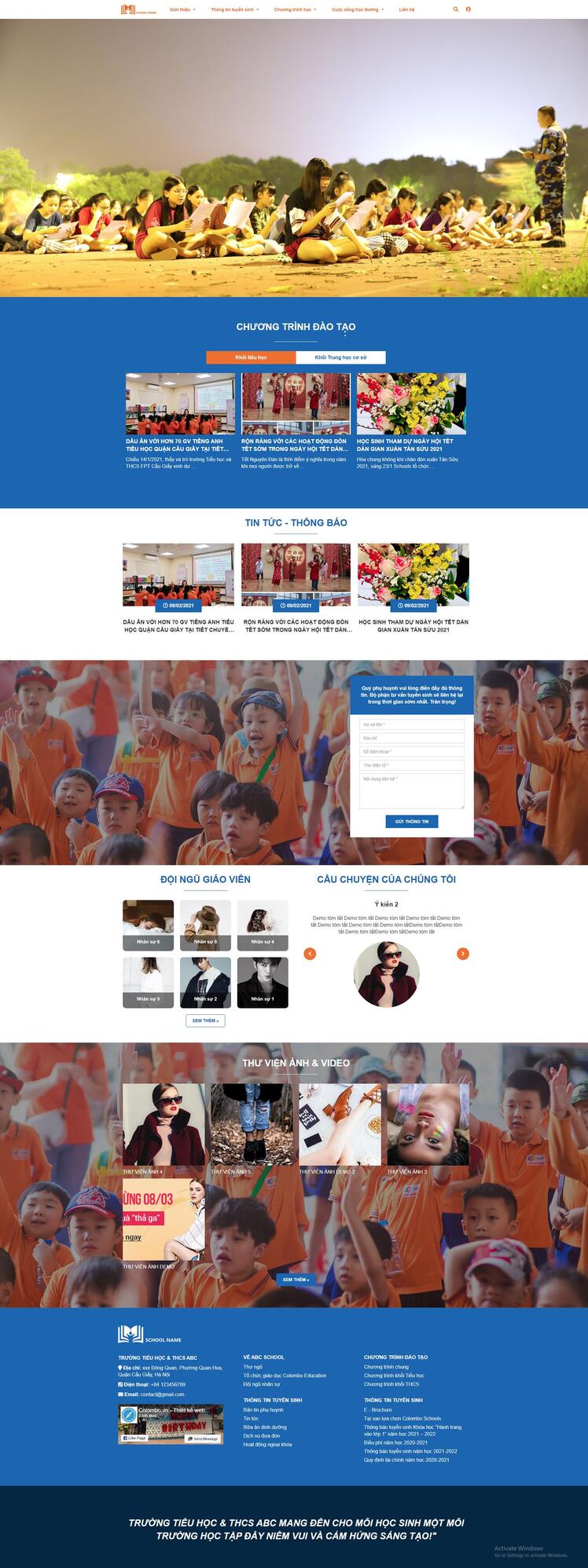 Thiết kế website Edu 22