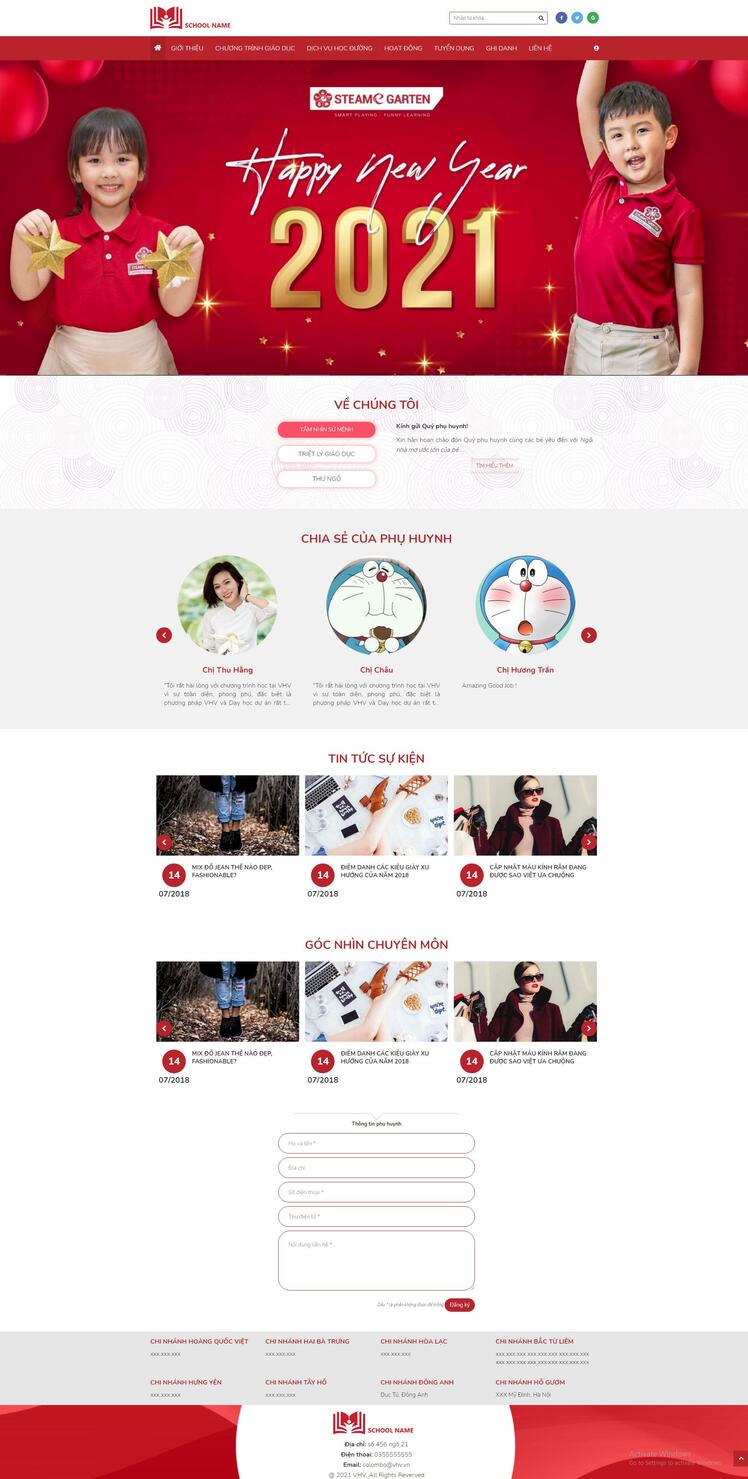 Thiết kế website Edu 30
