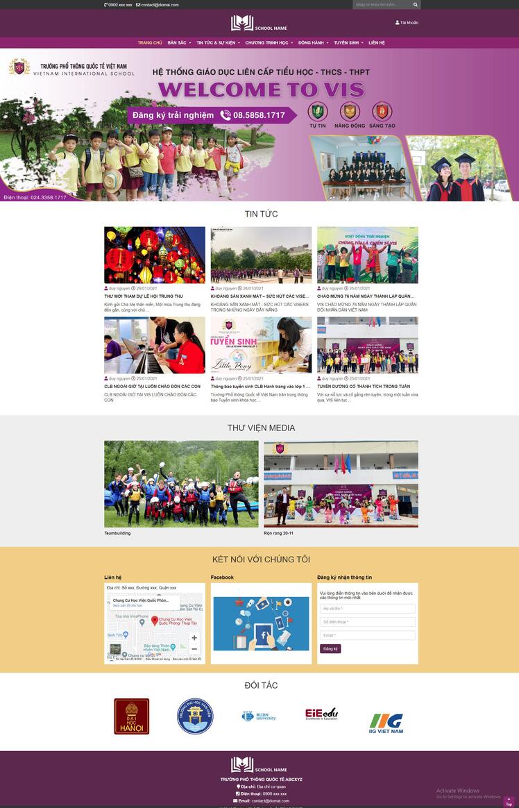 Thiết kế website Edu 25