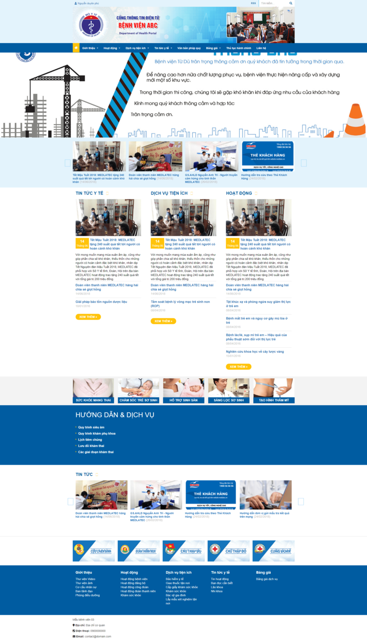Làm website bệnh viện 23