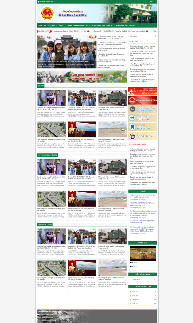 Thiết kế website ủy ban nhân dân huyện 03