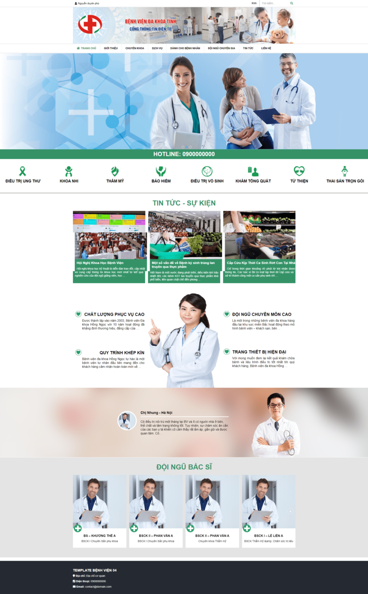 Lập website bệnh viện 24