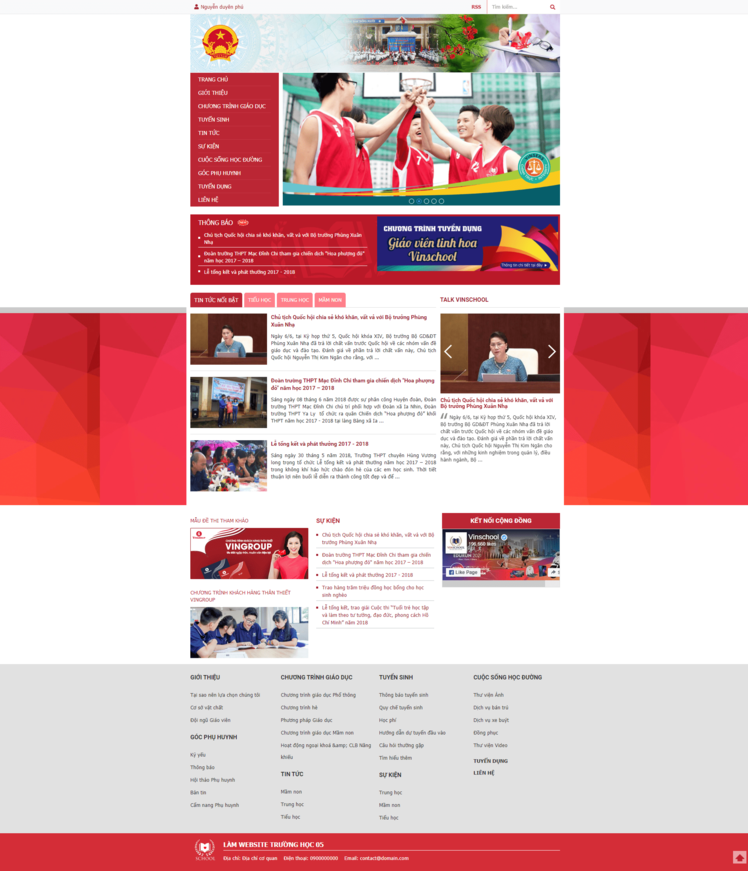 Làm website trường học 05