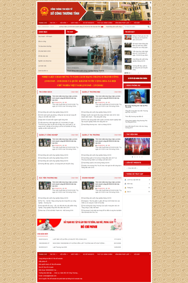 Xây dựng website Sở công thương 20