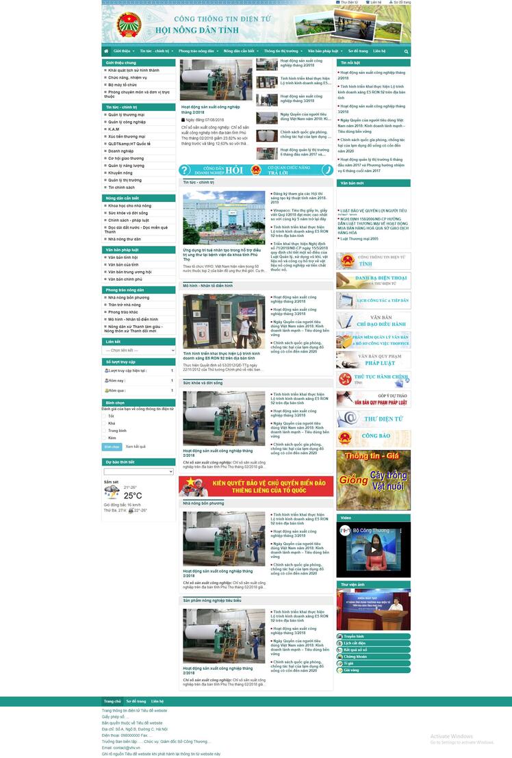 Thiết kế website nhà nước 38 (Hội nông dân)