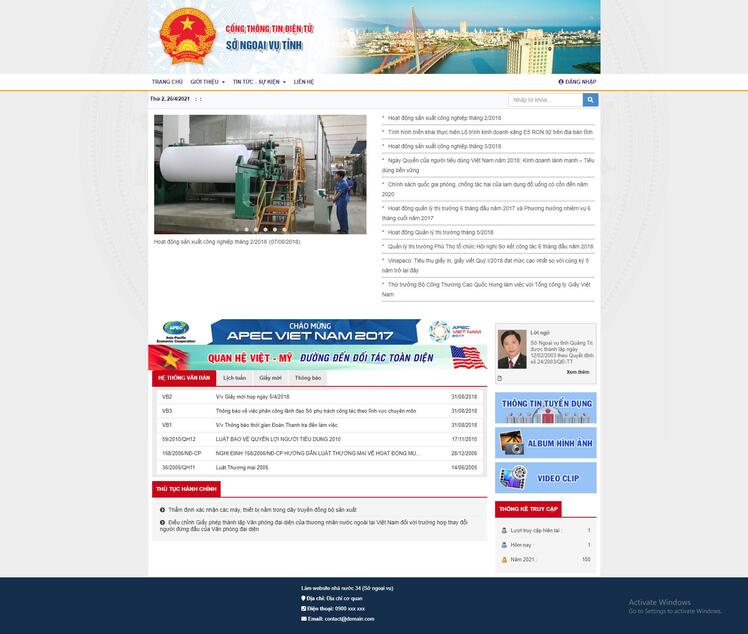 Làm website nhà nước 34 (Sở ngoại vụ)