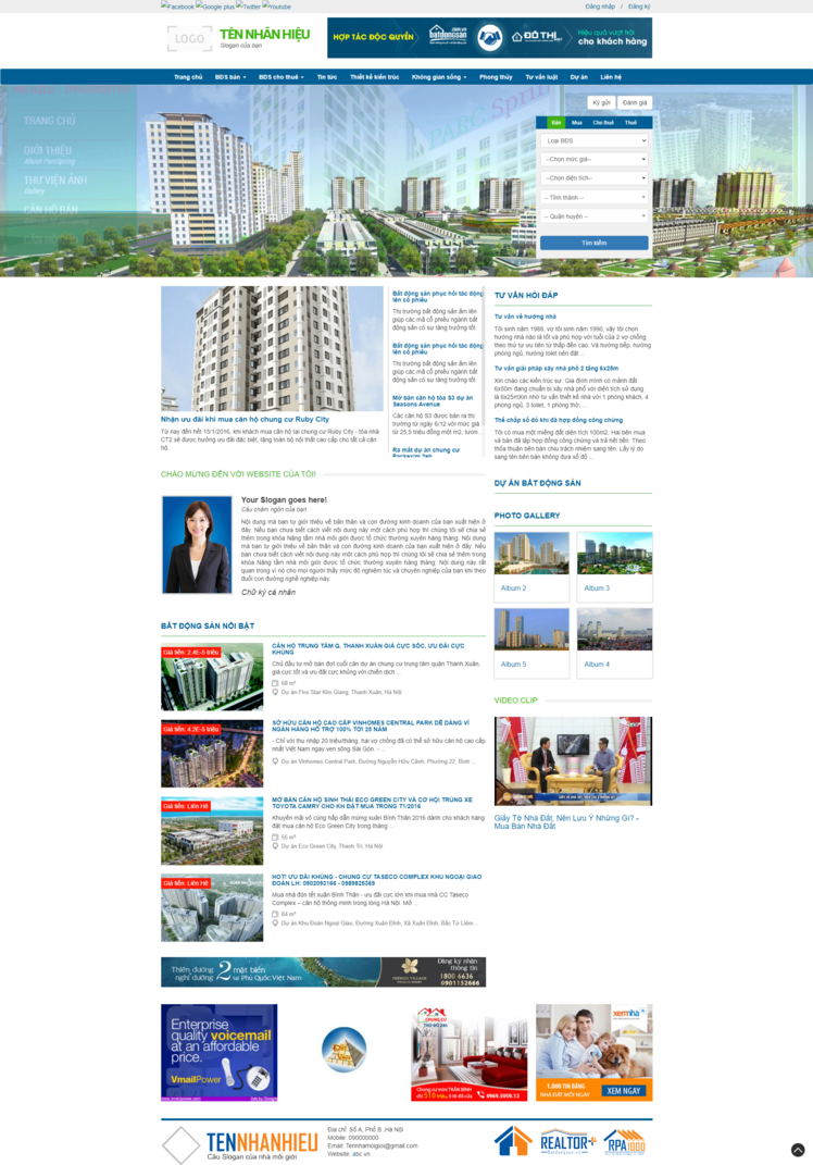 Làm website bất động sản 108
