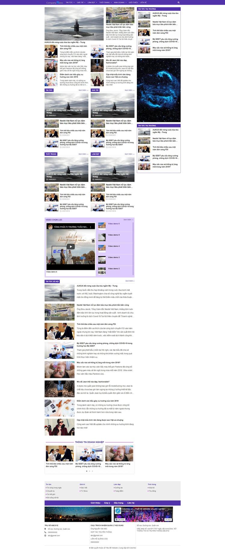 Thiết kế website tin tức 22