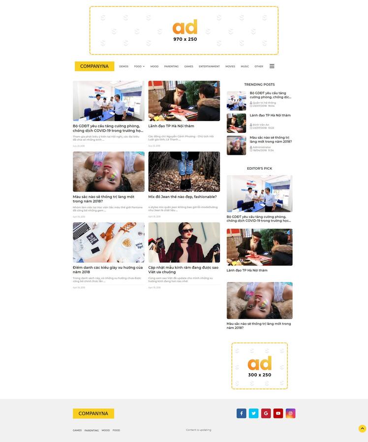 Thiết kế website tin tức 33