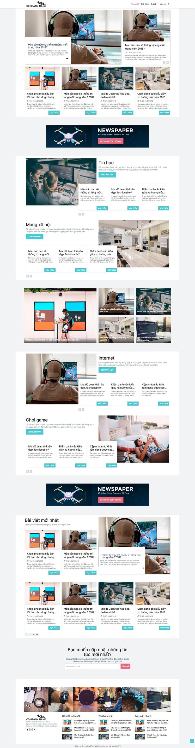 Thiết kế website tin tức 40