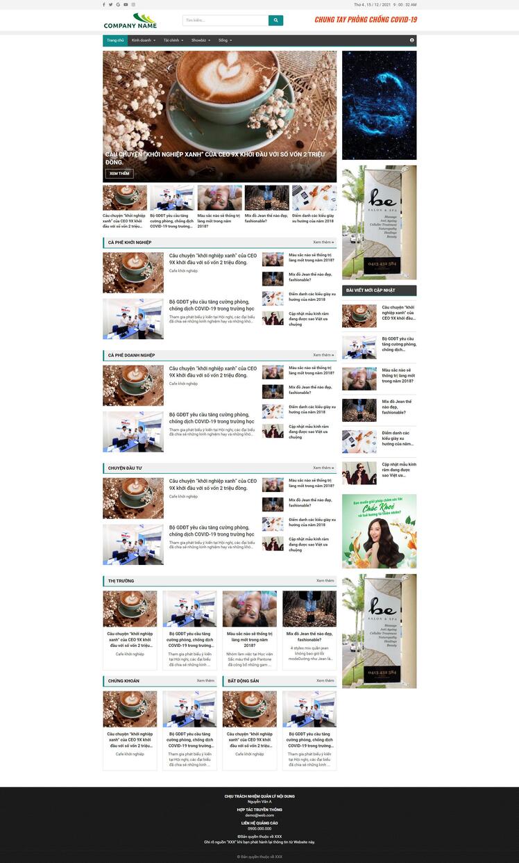 Thiết kế website tin tức 24