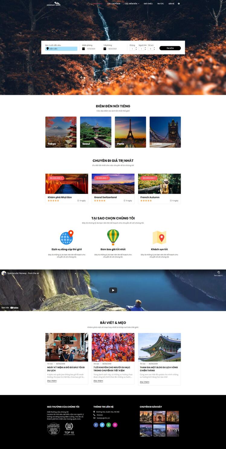 Thiết kế website du lịch 136