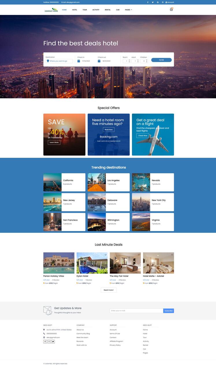Thiết kế website du lịch 140