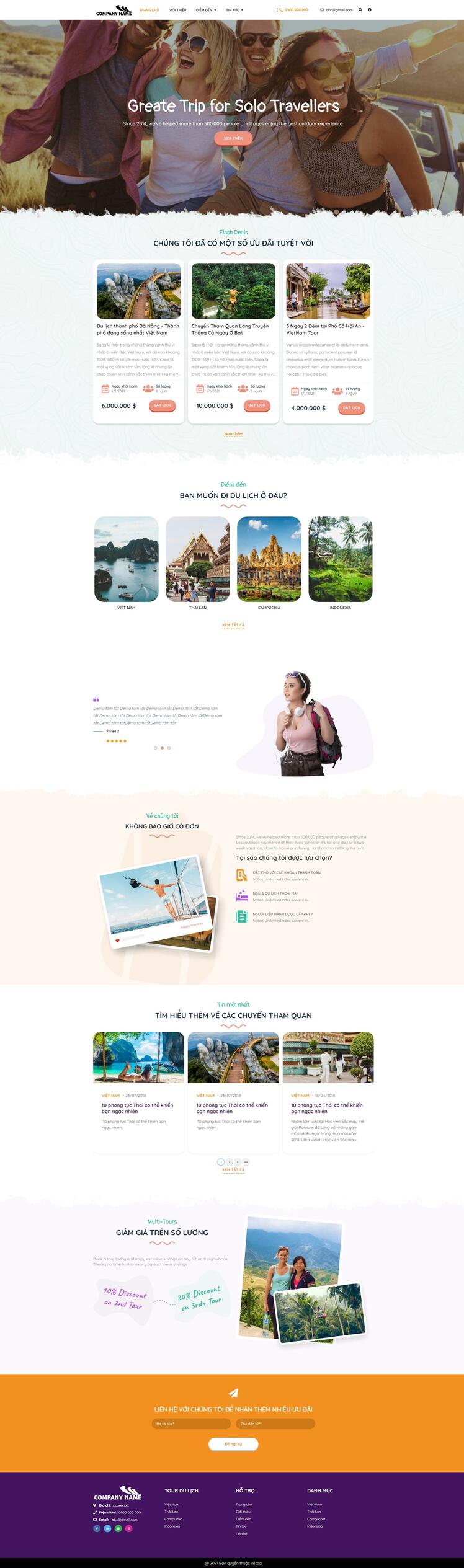 Thiết kế website du lịch 128